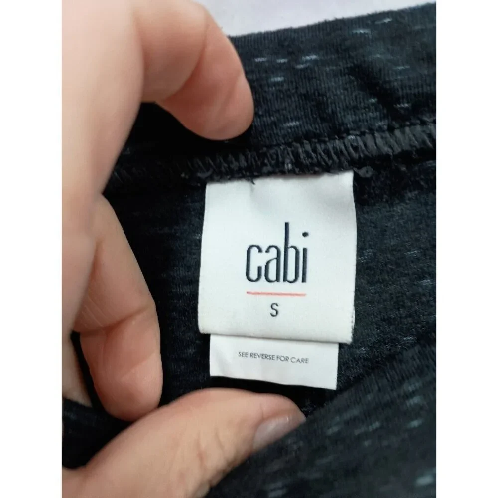 CAbi Womens Skirted M Legging Small Gray Space Dye Ankle Activewear #3210 - Picture 5 of 8